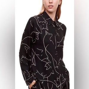 Aritzia Babaton Fox Button Down Blouse